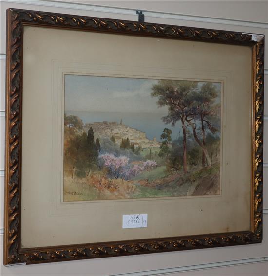 Albert Stevens, watercolour, Mediterranean seascape